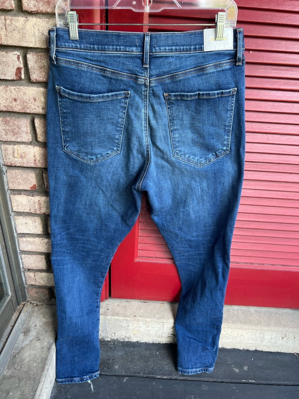 Express Mid Rise Skinny 12R Woman’s Blue Jeans - Picture 4 of 7